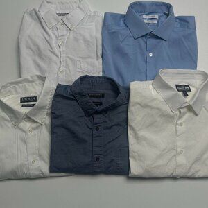 5 Lot Collection Large Cotton Button Up Shirts Mens